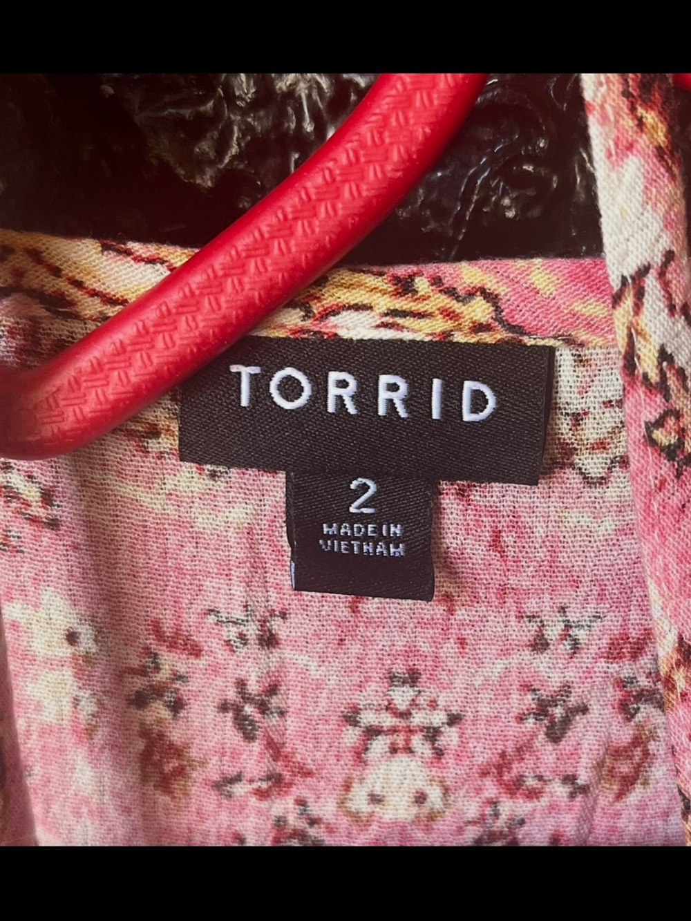 Torrid Pink Paisley Print Short Dress size 2x - Picture 9 of 9